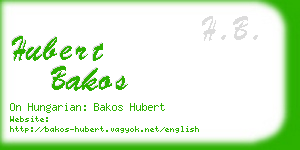 hubert bakos business card